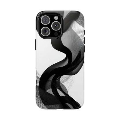 Phone Case — Monochrome Abstract Protective Cover