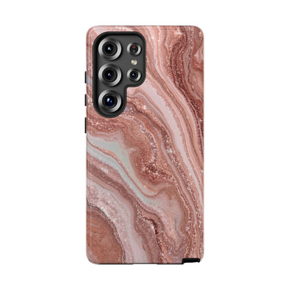 Rose Gold Marble Tough Phone Case