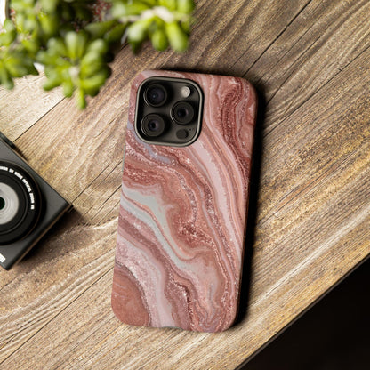 Rose Gold Marble Tough Phone Case