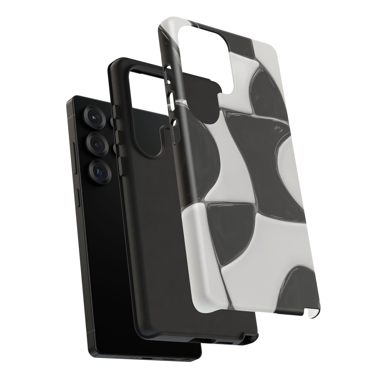 Black & White Abstract Pattern Tough Phone Case