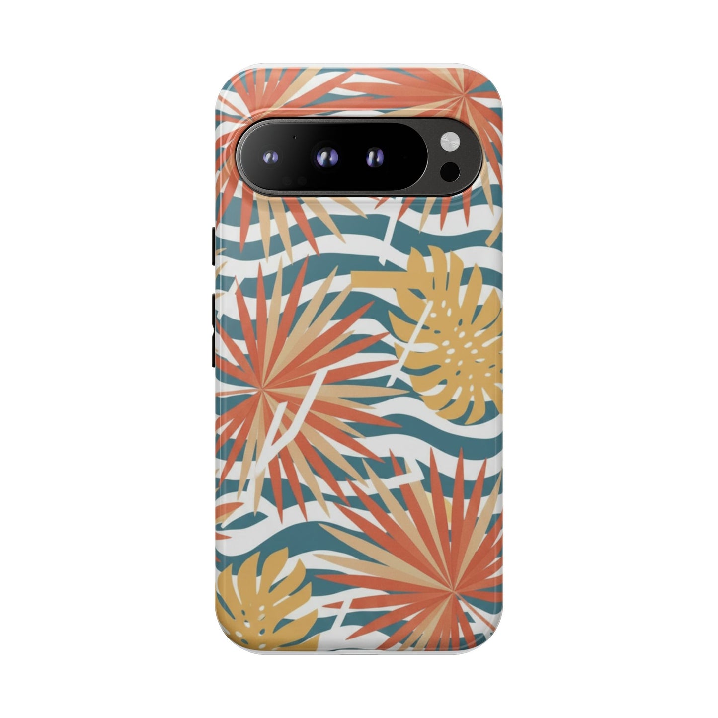 Tropical Palm Tough Phone Case – Retro Wave Floral Protective Cover