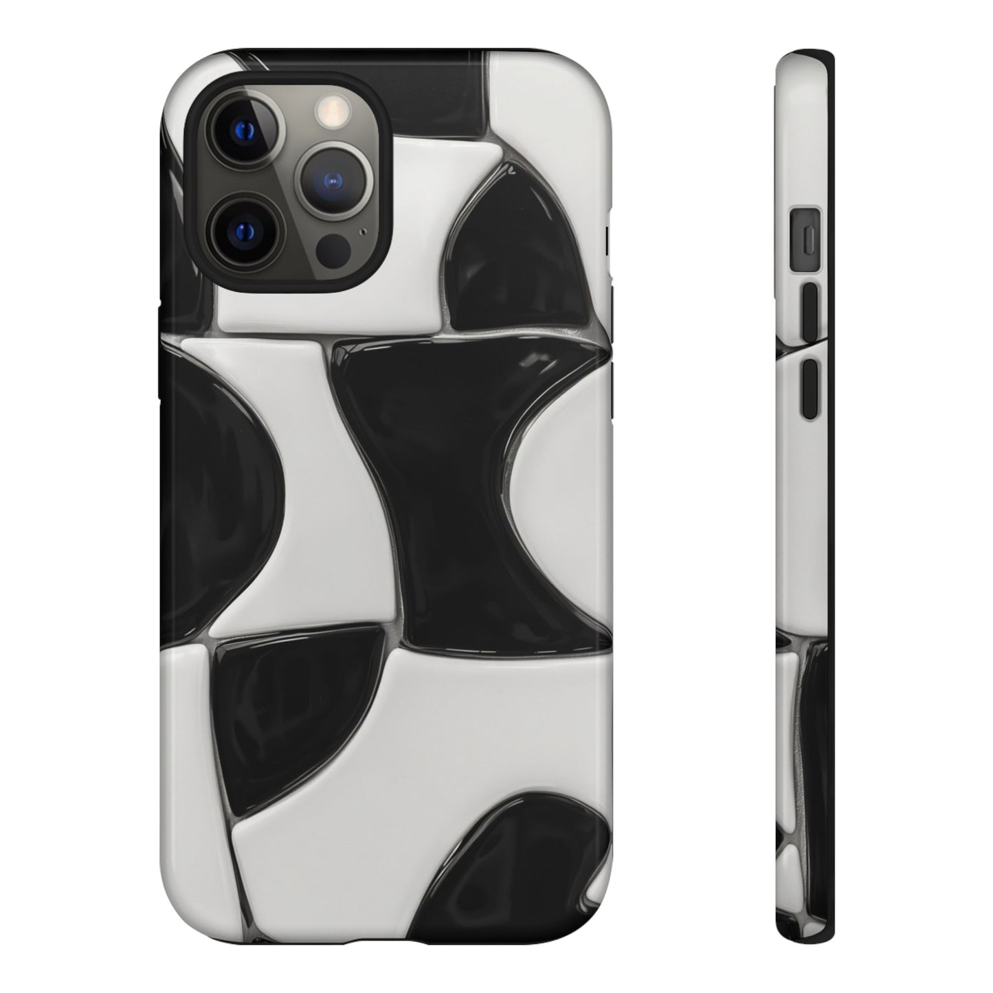 Black & White Abstract Pattern Tough Phone Case