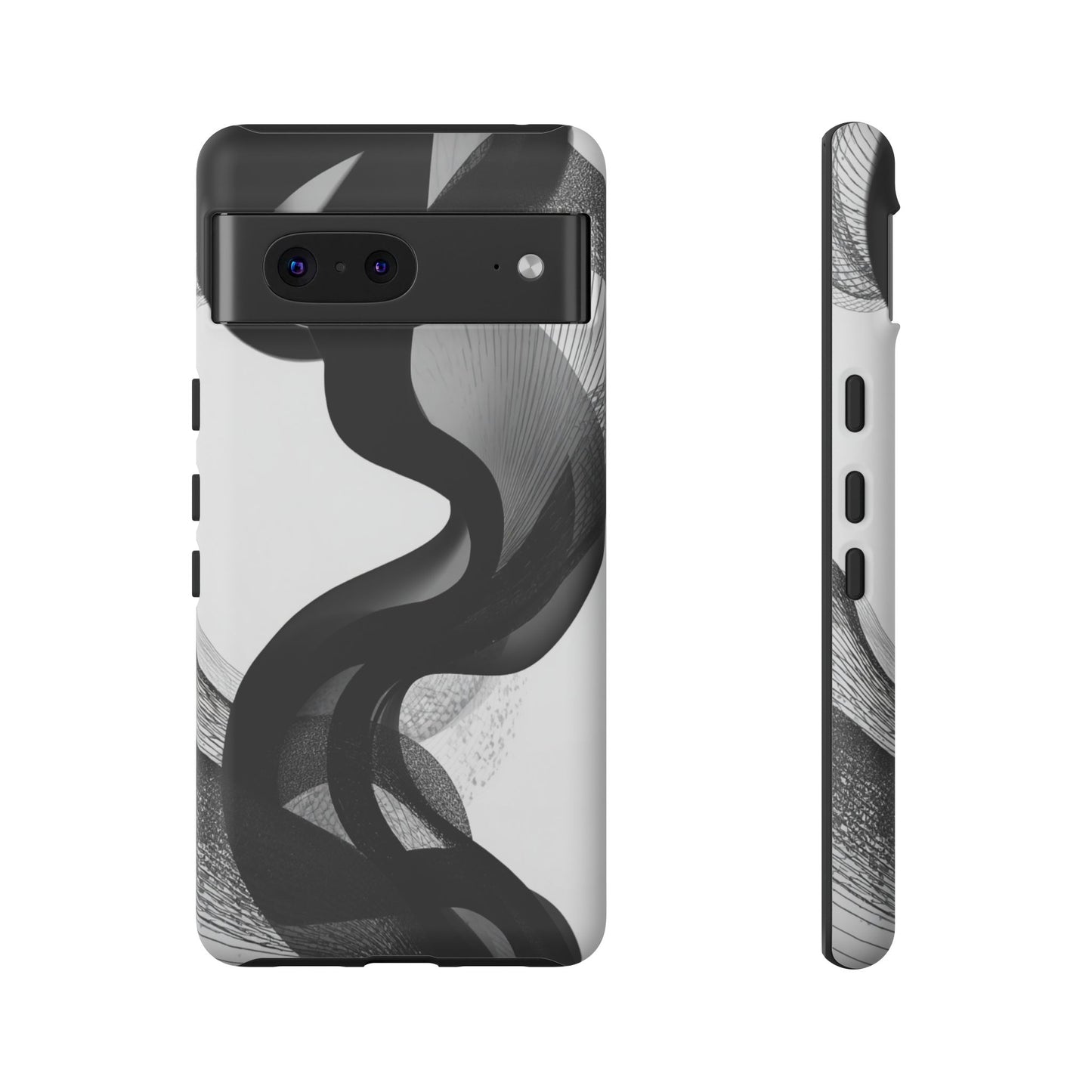 Phone Case — Monochrome Abstract Protective Cover