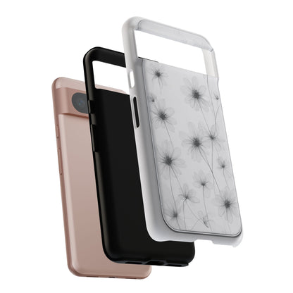 Tough Case — Black & White Floral Tough Phone Case