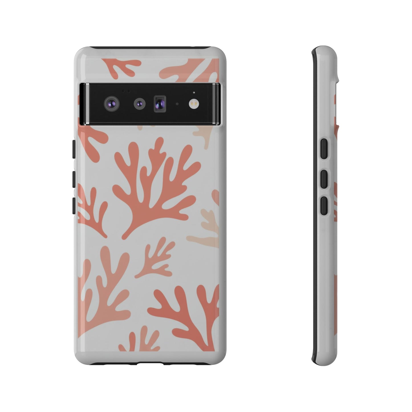 Coral Reef Pattern Tough Phone Case — Pink Beachy Protective Cover
