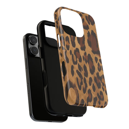 Leopard Print Tough Phone Case — Durable Animal Print Protective Cover