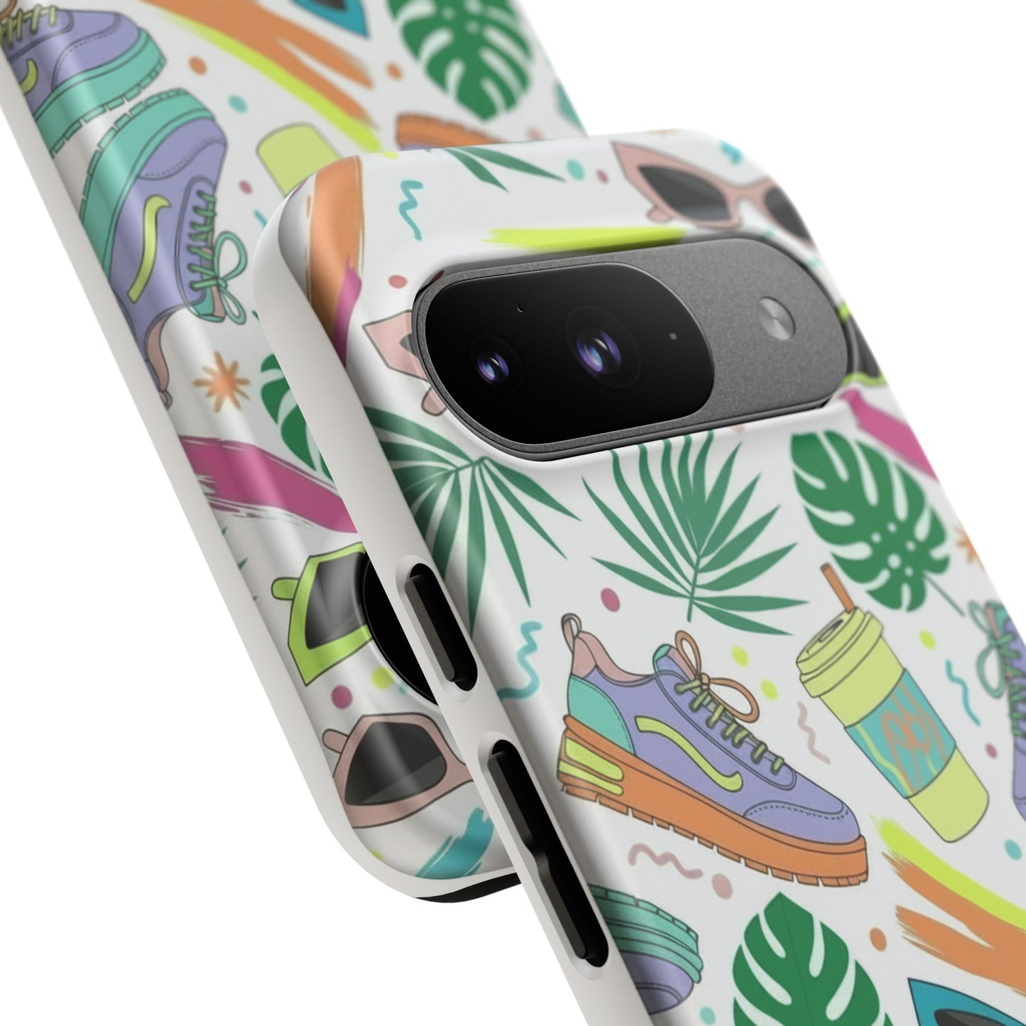 Tough Cases — Colorful Retro Sneakers & Sunglasses Phone Case