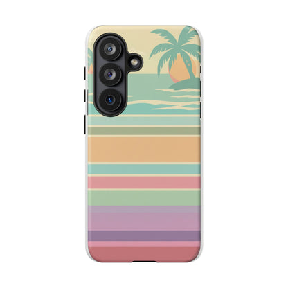 Tough Case — Retro Pastel Sunset Palm Tree Phone Case