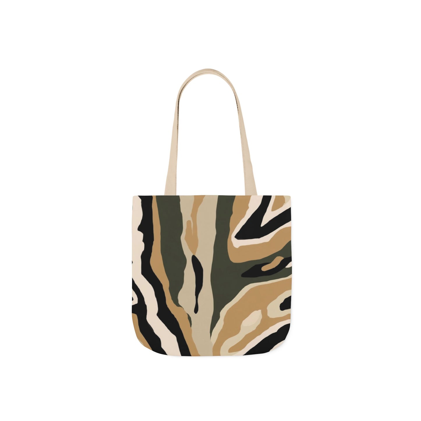 Canvas Tote Bag — Neutral Desert Camo Abstract Print