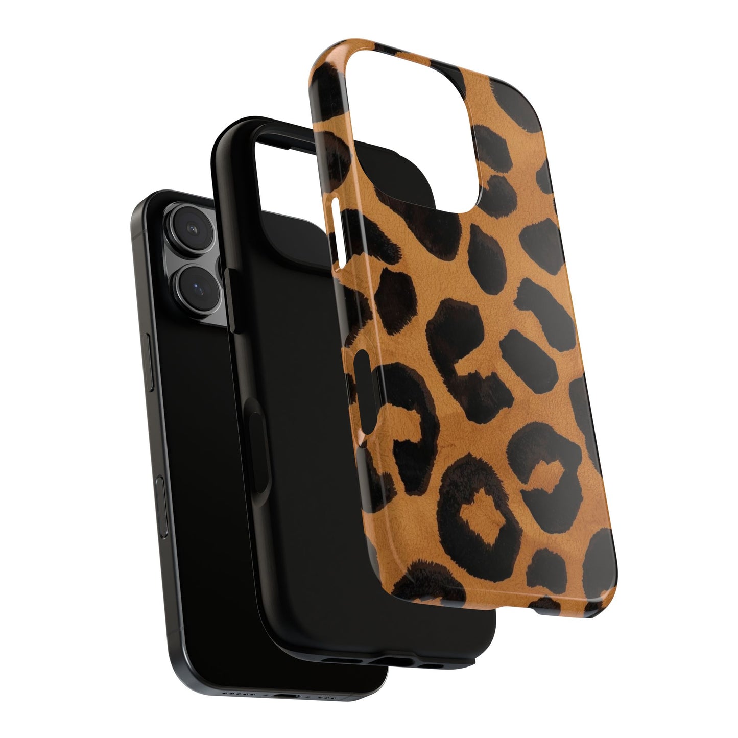 Leopard Print Tough Phone Case — Protective Animal Print iPhone Case