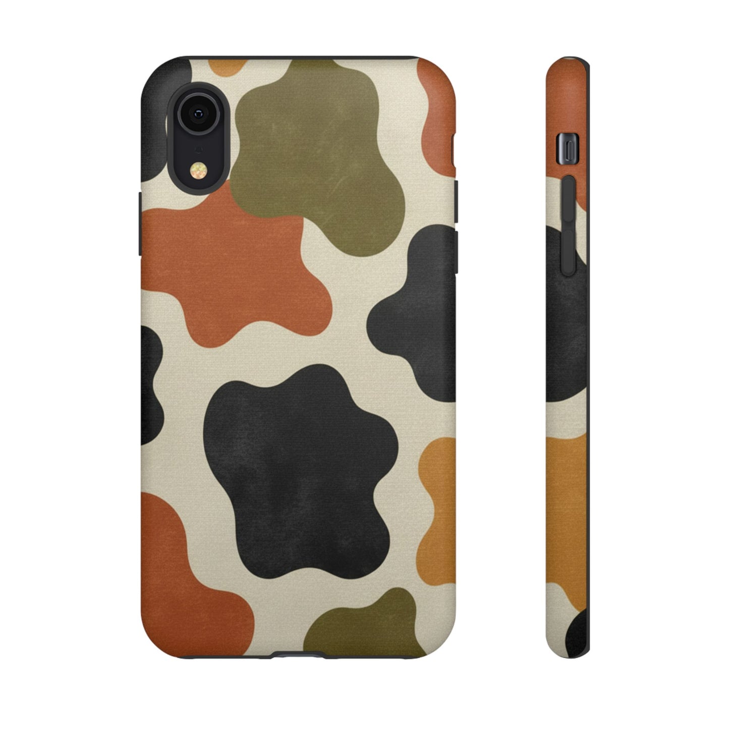 Retro Abstract Camouflage Phone Case — Earth Tone Tough Case