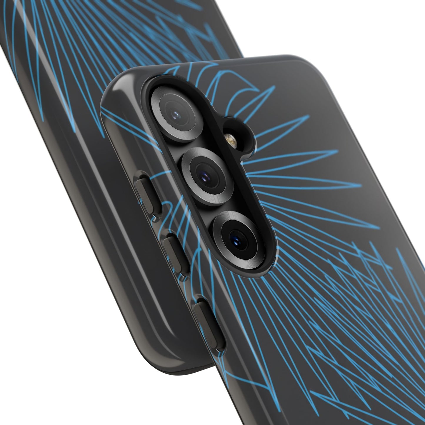 Blue Dandelion Burst Tough Phone Case — Protective Floral iPhone Cover