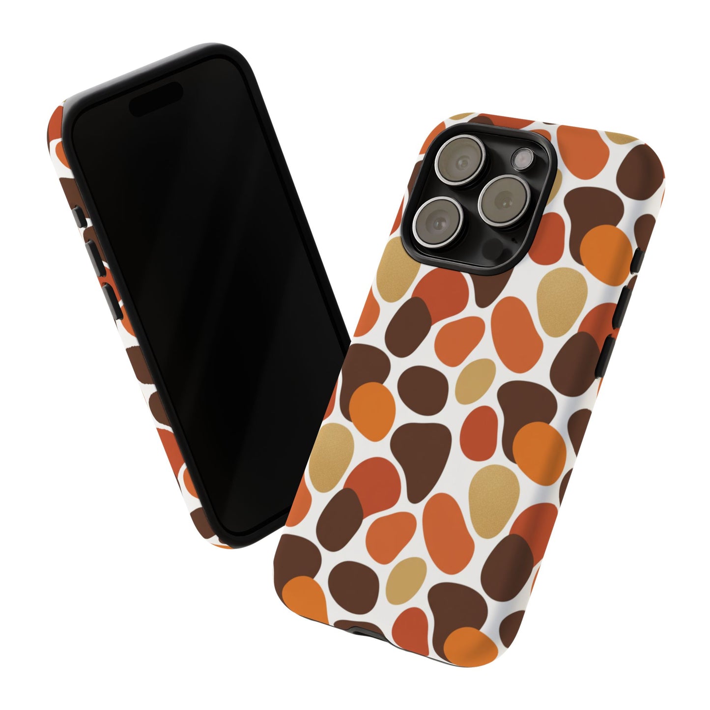 Phone Case — Retro Pebble Pattern in Warm Autumn Colors