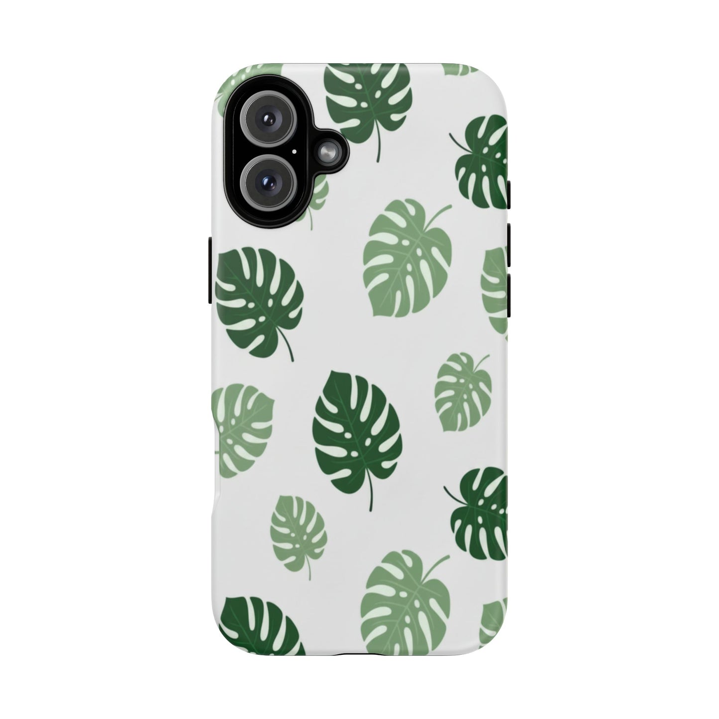 Monstera Leaf Phone Case — Tropical Green Pattern Tough Case