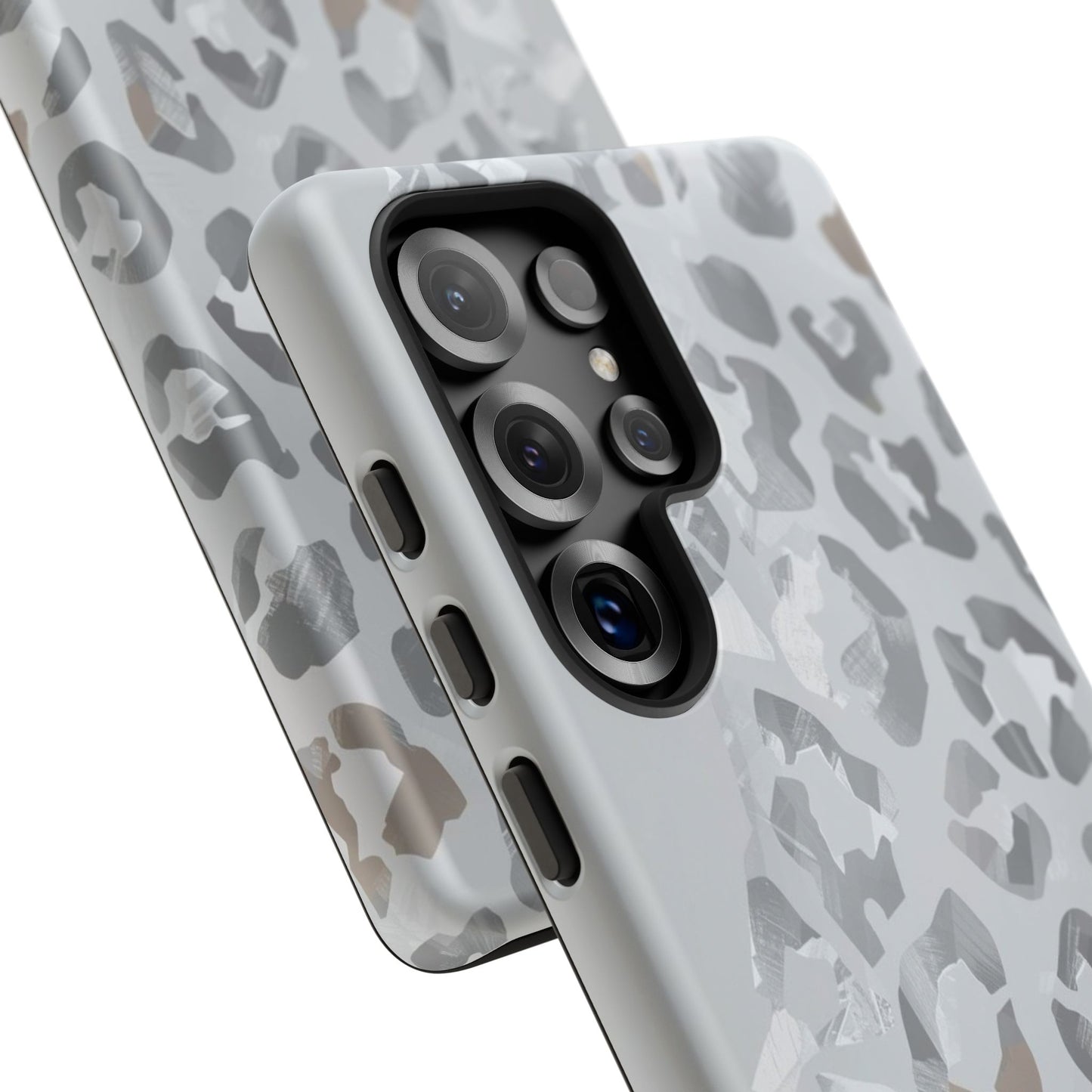 Silver Leopard Tough Phone Case