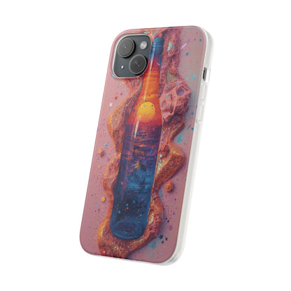 Phone Case — Surreal Sunset Bottle Art Flexible Protective Cover