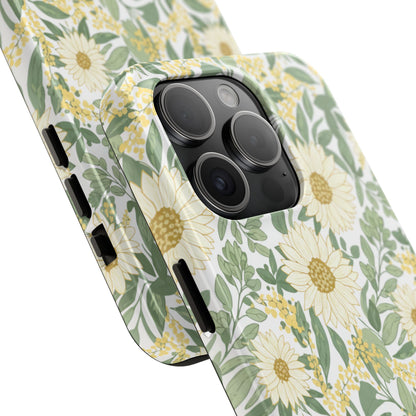 Daisy Meadow Tough Phone Case — Floral Protective Phone Cover
