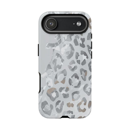 Silver Leopard Tough Phone Case
