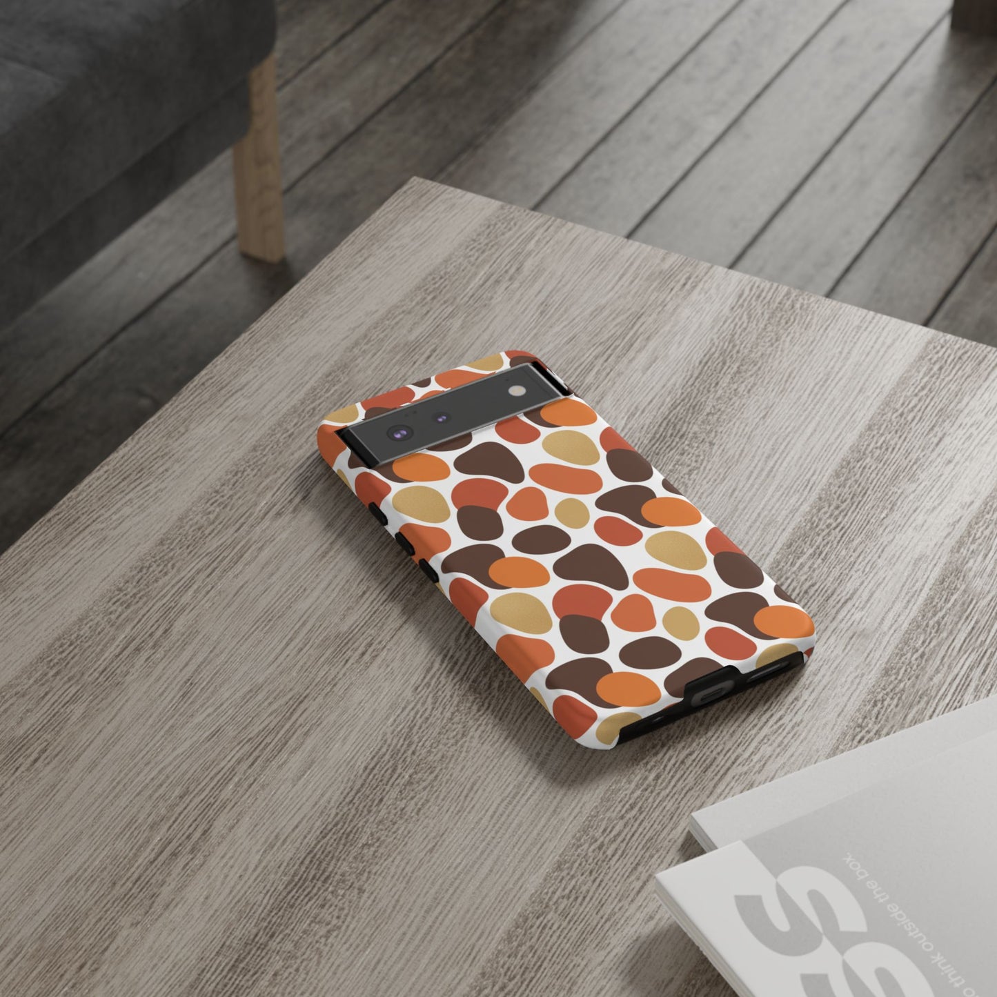 Phone Case — Retro Pebble Pattern in Warm Autumn Colors
