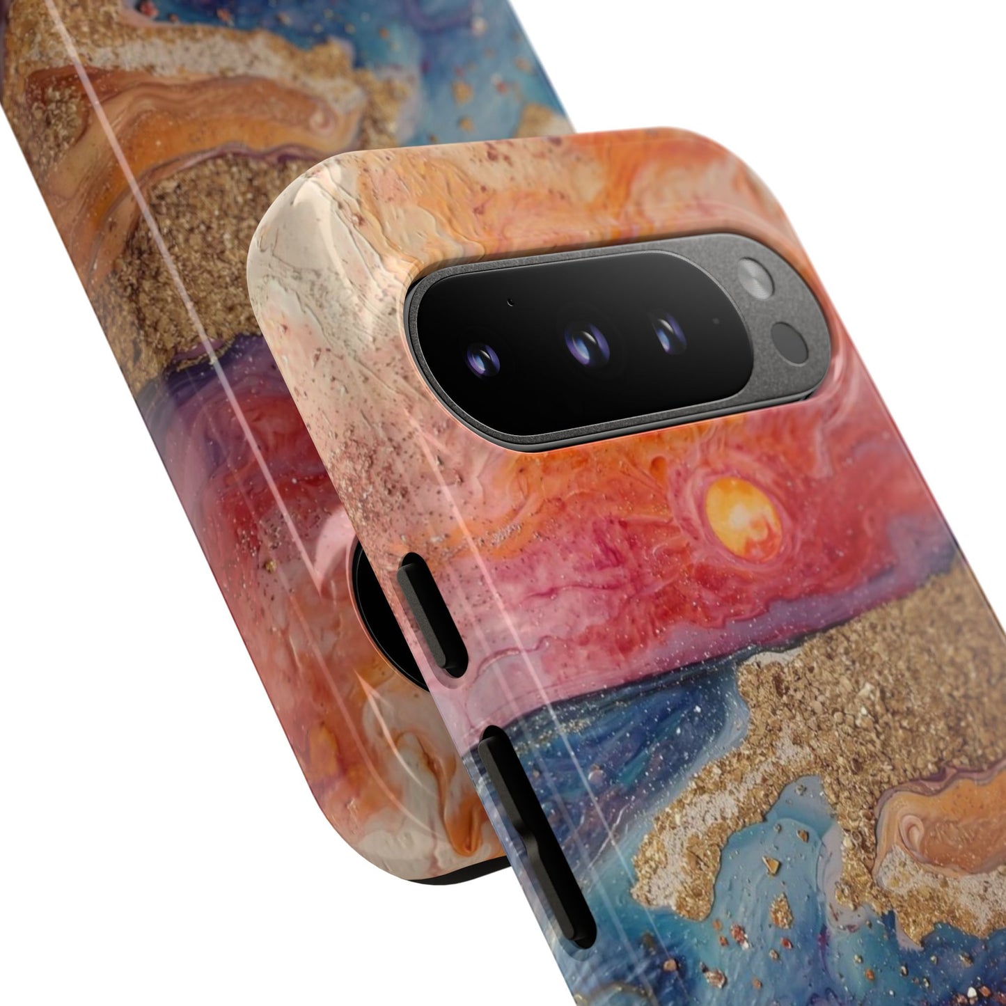Sunset Coast Phone Case — Colorful Abstract Beach Art Tough Case