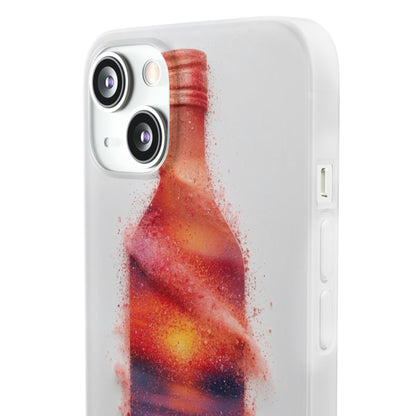 Galaxy Bottle Phone Case — Abstract Cosmic Beverage Design Flexible Case