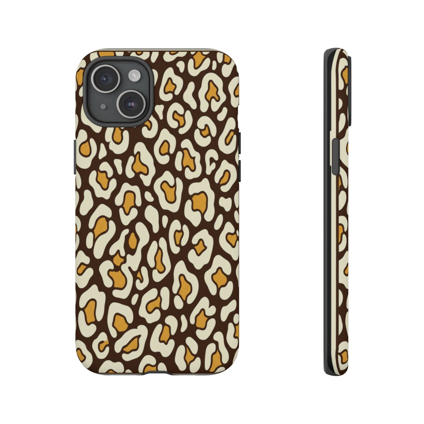 Leopard Print Tough Phone Case — Durable Protective iPhone Cover