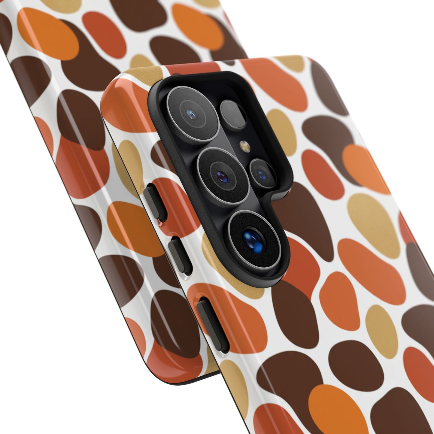 Phone Case — Retro Pebble Pattern in Warm Autumn Colors