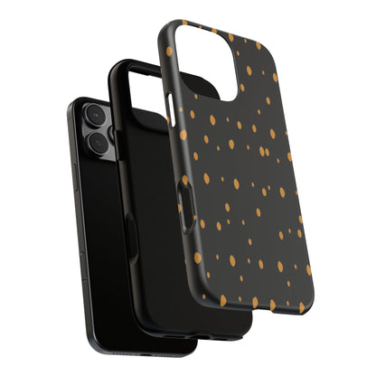 Black & Gold Dot Tough Phone Case — Protective Sparkle Pattern