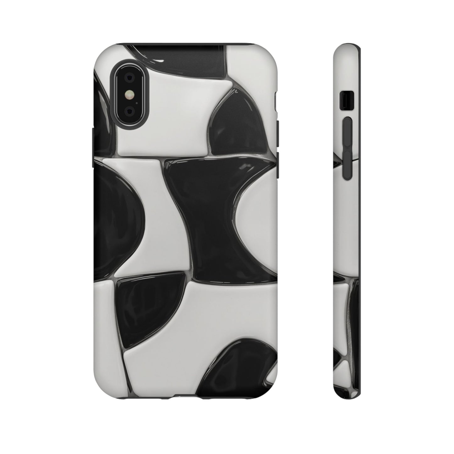 Black & White Abstract Pattern Tough Phone Case