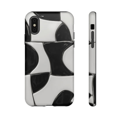 Black & White Abstract Pattern Tough Phone Case