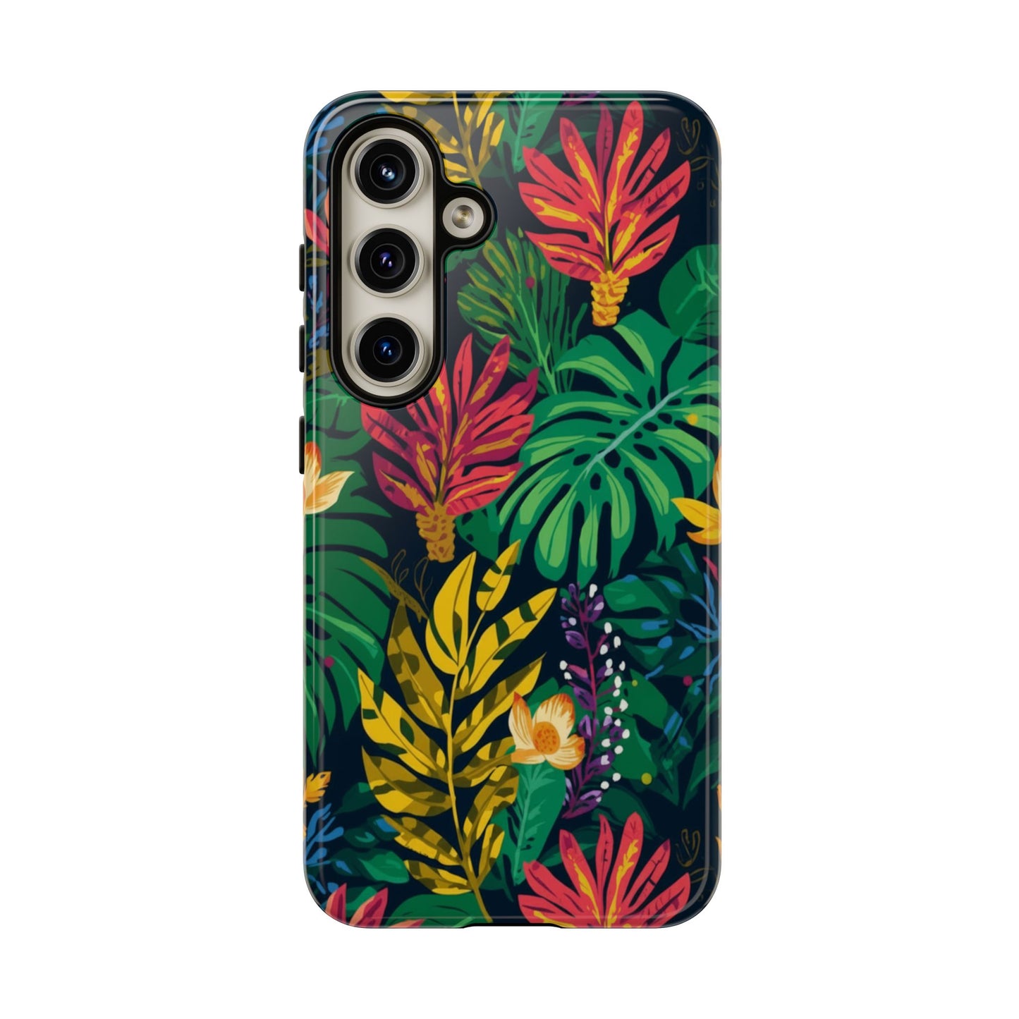 Tropical Floral Phone Case — Vibrant Jungle Leaf Protective Cover