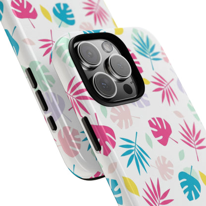 Tropical Leaf Phone Case — Colorful Pastel Monstera & Palm iPhone Case