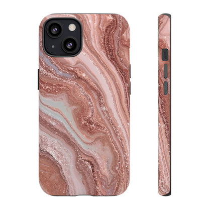 Rose Gold Marble Tough Phone Case
