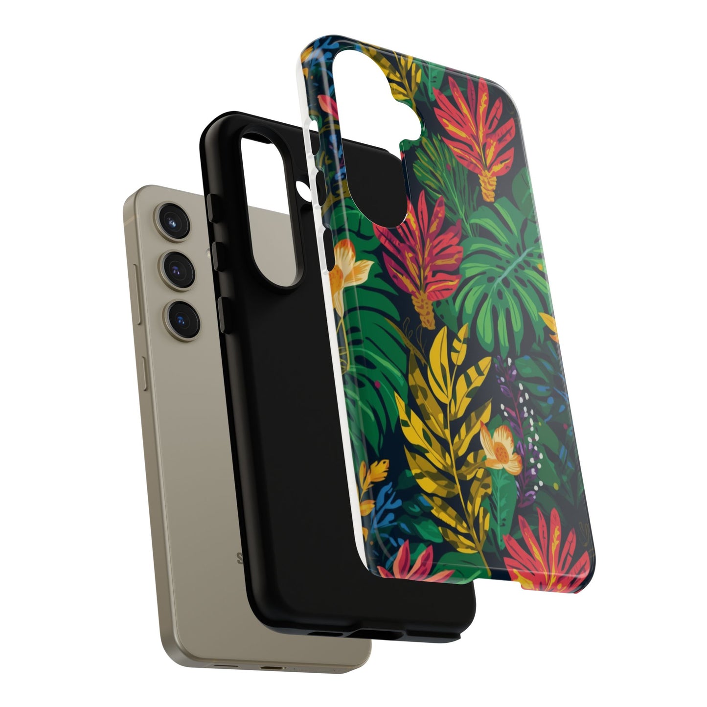 Tropical Floral Phone Case — Vibrant Jungle Leaf Protective Cover