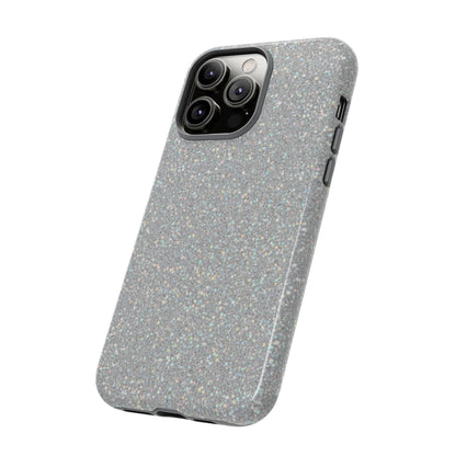 Glitter Silver Tough Phone Case — Sparkling Protective Phone Case