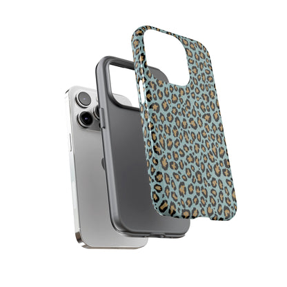 Leopard Print Tough Phone Case - Blue Cheetah Protective Cover
