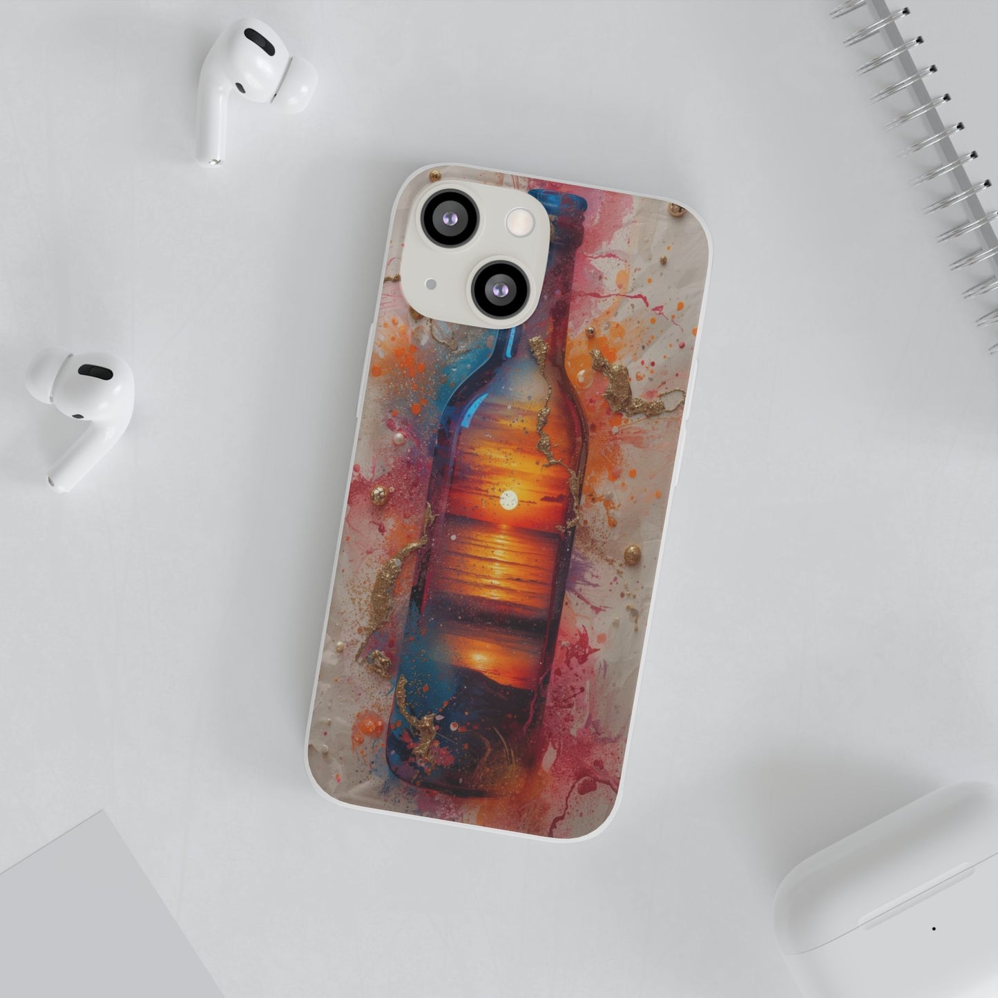 Copy of Floral Holographic Phone Case — Iridescent Leaves & Flowers Flexi Case