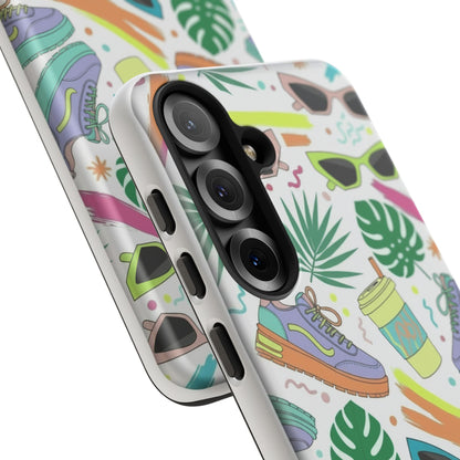 Tough Cases — Colorful Retro Sneakers & Sunglasses Phone Case