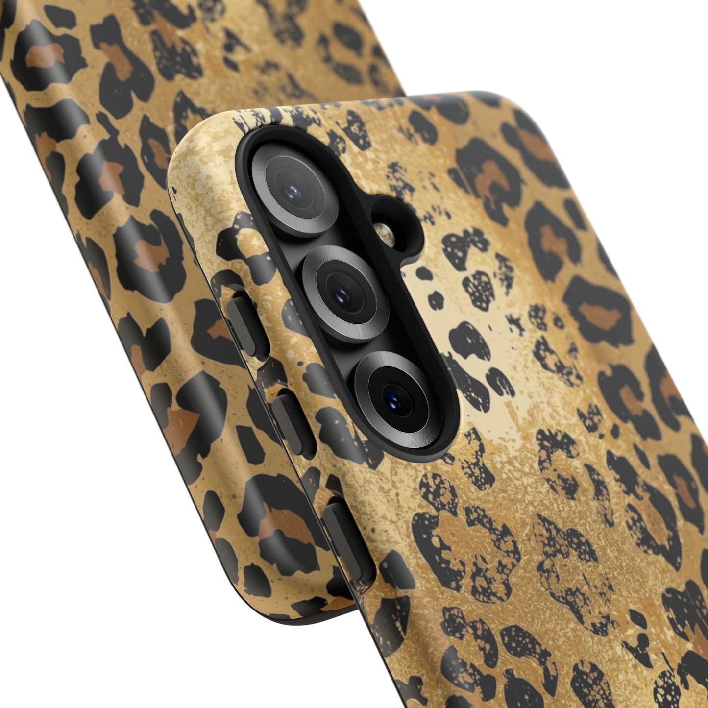 Leopard Print Tough Phone Case — Durable Protective iPhone Cover
