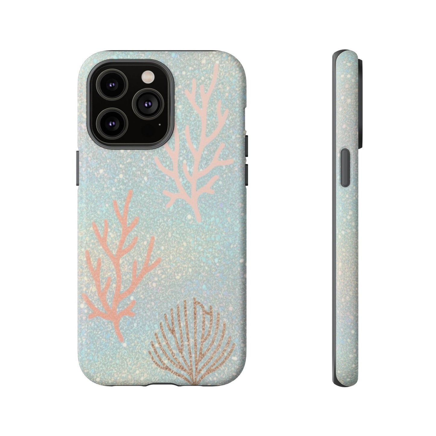 Seafoam Sparkle Phone Case – Coral & Seashell Tough Case