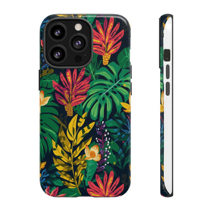 Tropical Floral Phone Case — Vibrant Jungle Leaf Protective Cover