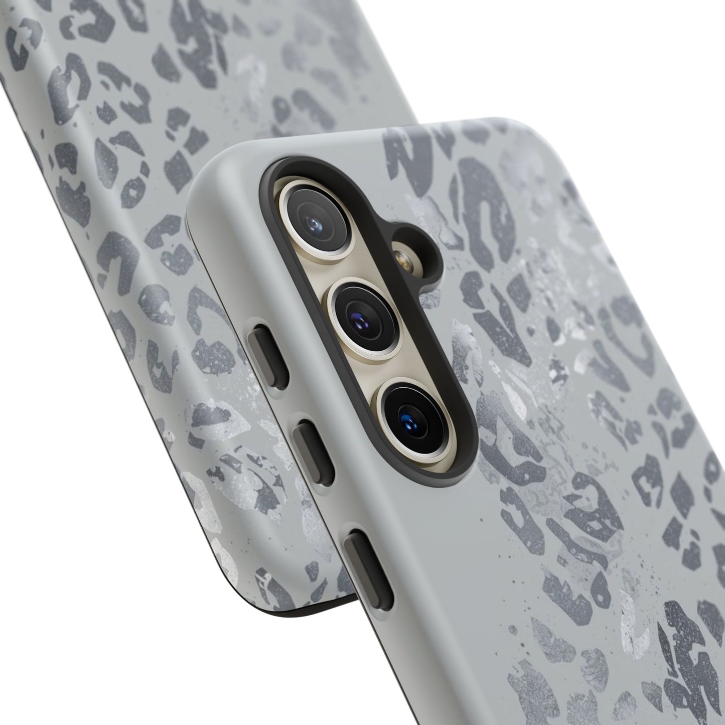 Gray Leopard Print Tough Phone Case