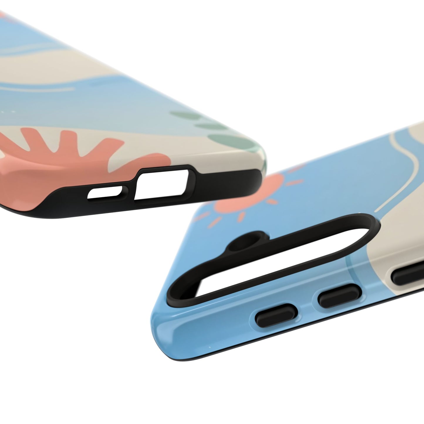 Beach Waves Tough Phone Case — Summer Sun & Seashell Protective Cover