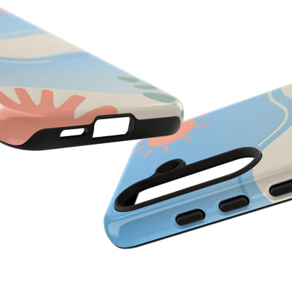 Beach Waves Tough Phone Case — Summer Sun & Seashell Protective Cover