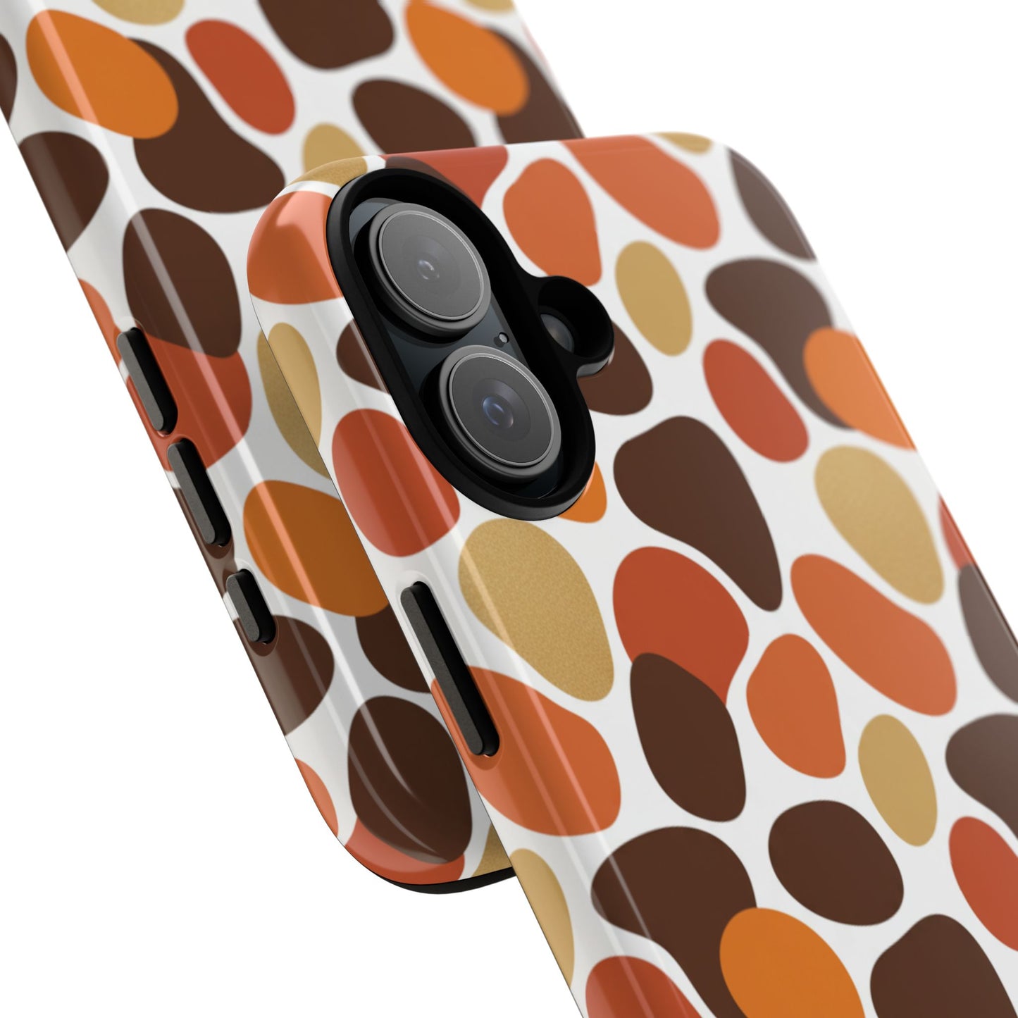 Phone Case — Retro Pebble Pattern in Warm Autumn Colors