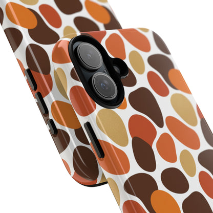 Phone Case — Retro Pebble Pattern in Warm Autumn Colors