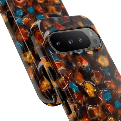 Phone Case - Amber Tortoiseshell Mosaic Protective Cover