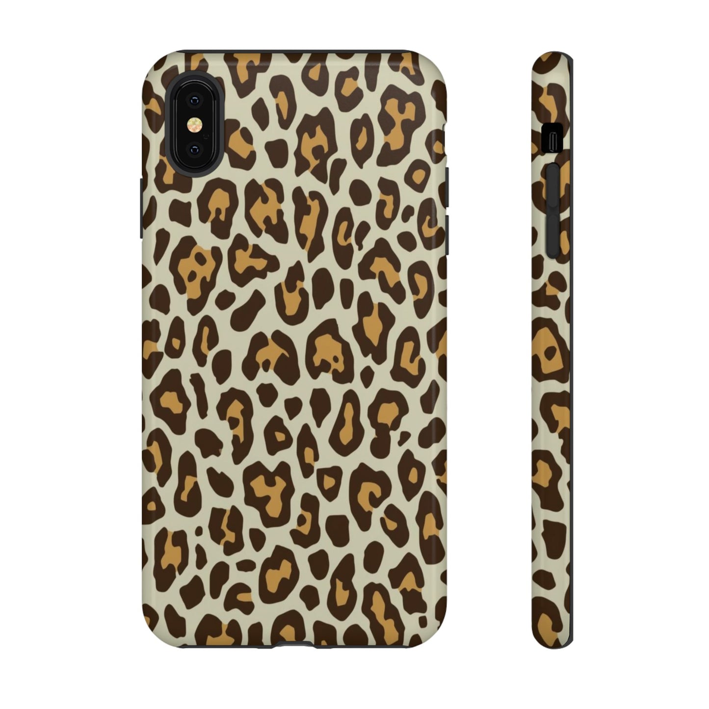 Leopard Print Tough Phone Case — Durable Protective Animal Print Case