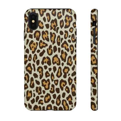 Leopard Print Tough Phone Case — Durable Protective Animal Print Case