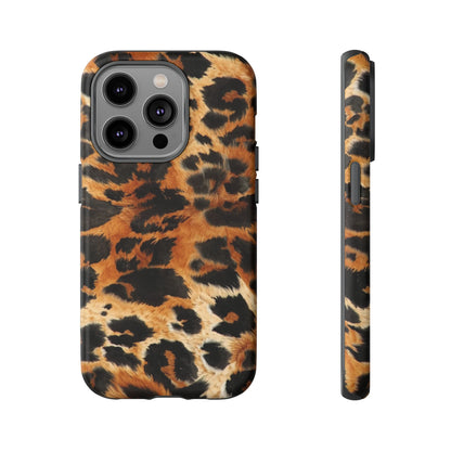 Leopard Print Tough Phone Case – Rugged Protective iPhone Cover